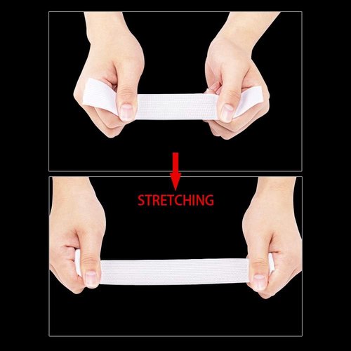 Airisoer Elastic Bands for Sewing - High Elasticity 1 Inch x 12 Yard White Knit Spool for Waistbands, Pants, Crafts