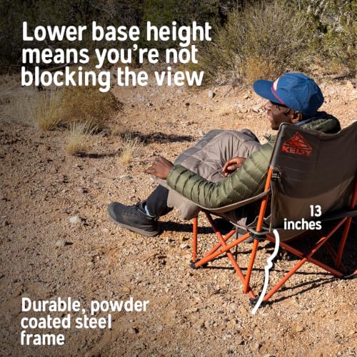 Kelty Beluga Low Loveseat Camping Chair with 2 Removable Blankets, Insulated Drink Holders, Foldable Storage