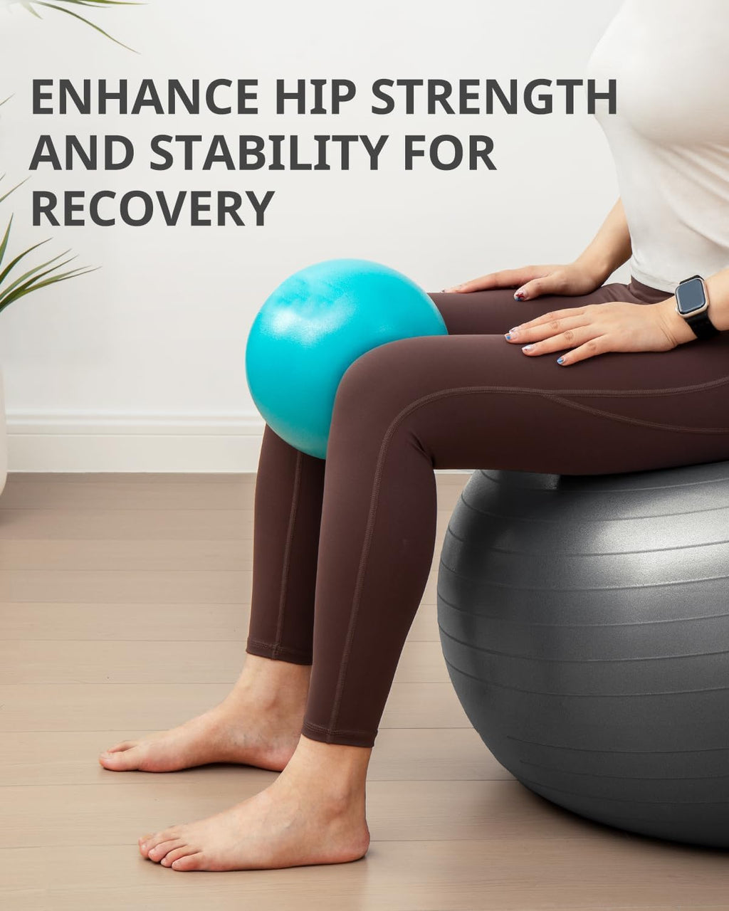 Trideer 9-Inch Pilates Ball - Small Exercise Ball for Yoga, Core Training & Stability