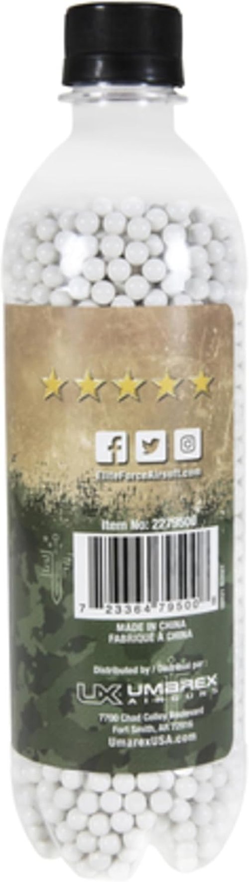 Elite Force Premium Airsoft BBs - 6mm .25 Gram - 2700 Count for Precision Shooting