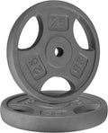 Yes4All Standard 1-Inch Grip Weight Plates - Durable Cast Iron for Strength Training | Sizes 2.5 lb to 35 lb