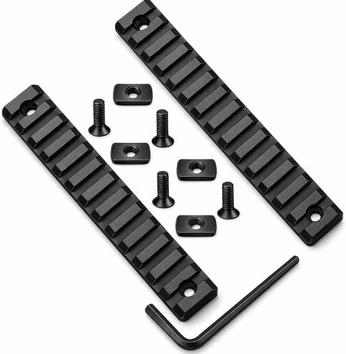 Gotical 13 Slots M Lok Handguard Rail - Durable Picatinny Rail Set of 2 Pieces