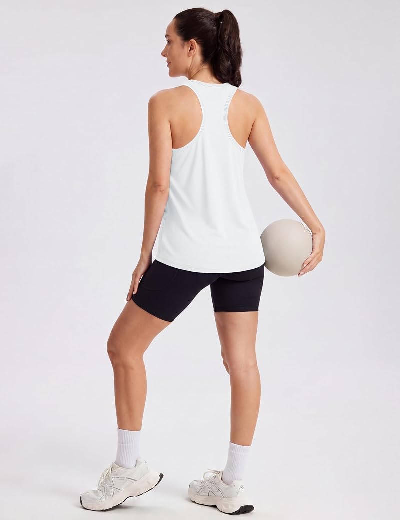 Magcomsen Women's Tank Top - Quick Dry Racerback Athletic Gym Yoga Running