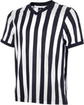 Skiennix Men’s Referee Shirt - Official Black Stripe Umpire Jersey | Pro-Style V-Neck Uniform for Basketball & Football