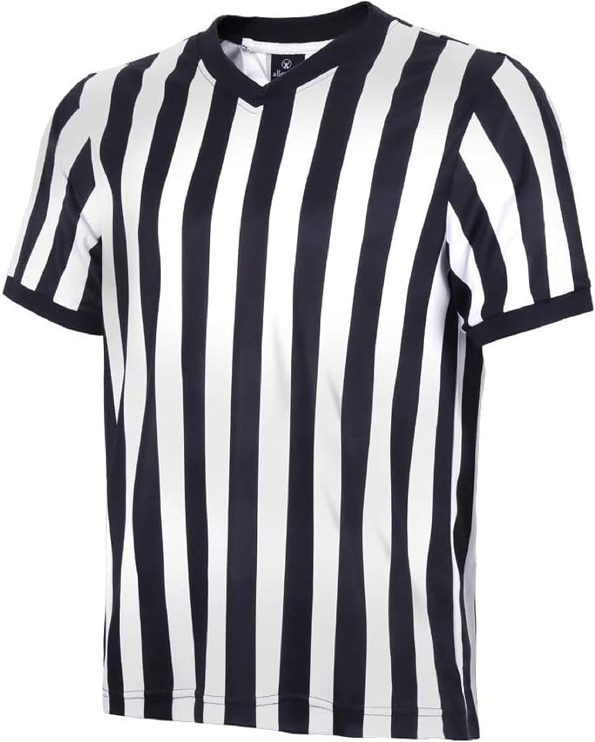 Skiennix Men’s Referee Shirt - Official Black Stripe Umpire Jersey | Pro-Style V-Neck Uniform for Basketball & Football