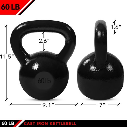 JFIT Kettlebell Weights - Durable Cast Iron for Strength Training | Multiple Sizes Available