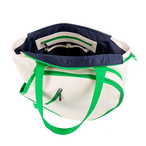 Ame & Lulu Canvas Volley Tennis Tote Bag (Green)