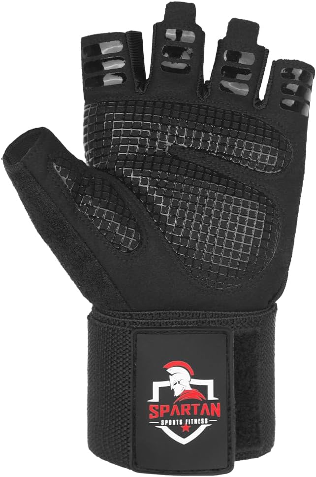Spartan Gym Gloves - Weight Lifting Gloves with Wrist Support & Breathable Non-Slip Grip | Full Palm Protection for Men & Women