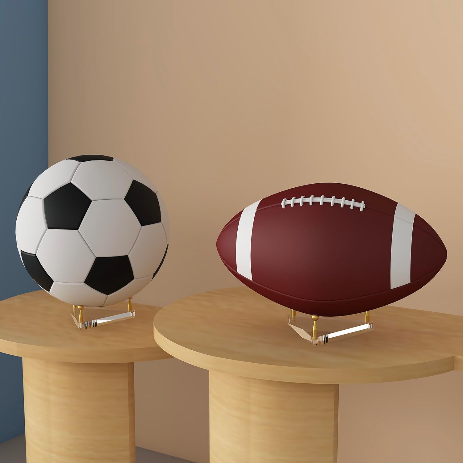 Skiennix Acrylic Ball Holder 3-Pack - Small for Baseball, Softball & Golf | Medium & Large for Basketball, Soccer, Volleyball