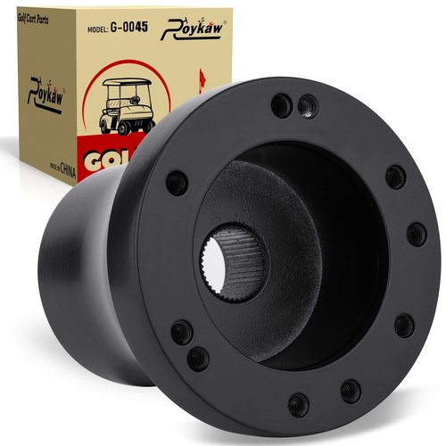 Roykaw Golf Cart Steering Wheel Adapter Compatible with Club Car DS Black