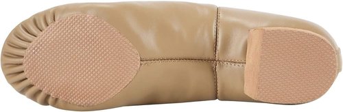 Linodes Women's Jazz Shoes - Slip-On Leather Upper with Elastic Top Piece for Comfort