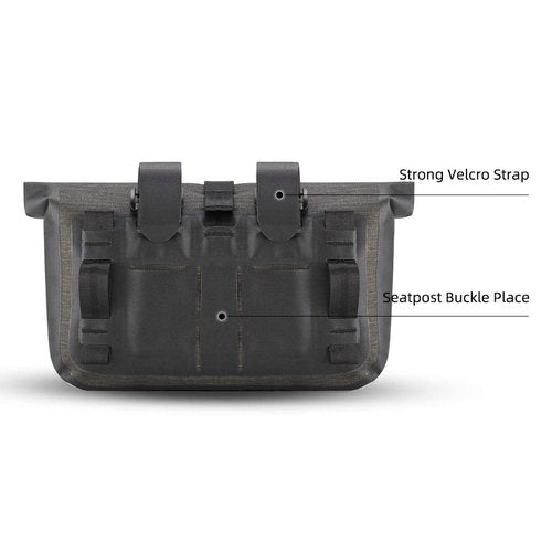 ROCKBROS Bike Handlebar Bag Waterproof Bicycle Front Handlebar Bike Bag 6L Bikepacking Bag for Mountain Road Bicycles