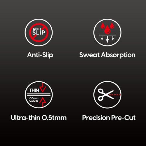 Pulsar Gaming Gears SUPERGRIP Griptape Set for Razer Cobra Pro Sweat Absorbing High Performance Anti Slip 3M Adhesive no Residue Mouse Grip Tape Ultra-Thin 0.5mm (0.02in)