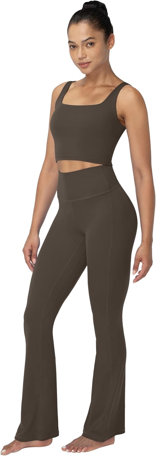 Sunzel Mini Flare Leggings - High Waist Yoga Pants with Tummy Control | Casual Bootcut Style for Women