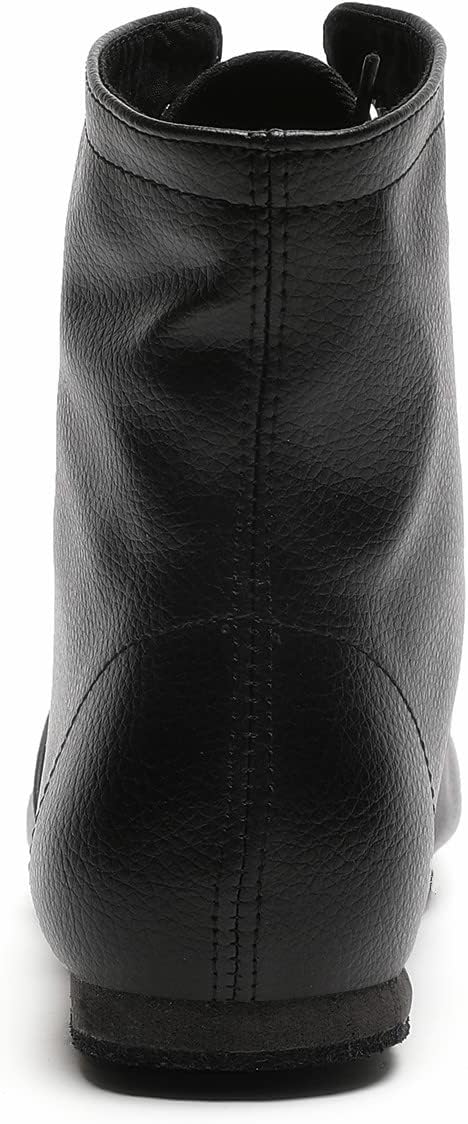 Skiennix Lace-Up Black Jazz Dance Boots - Stylish & Comfortable for Women & Girls