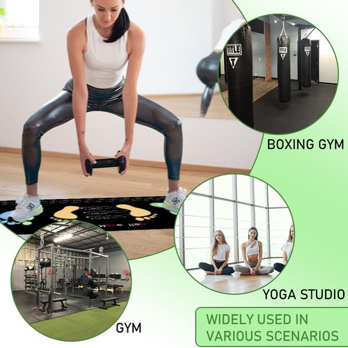 VOVCIG Professional Squat Mat, Squat Mat Pad With Foot Position, Stabilizing and Non-Slip, Muscle Ab Pad, Exercise & Fitness Accessories