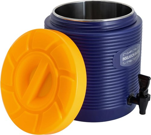 Insulated Beverage Dispenser - 3 Gallon Portable Hot & Cold Drink Cooler | Stainless Steel Interior (Blue)