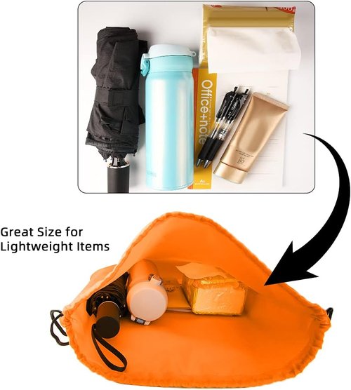 GoodtoU Drawstring Backpack - Lightweight Nylon Cinch Bag for Gym, Travel & School | 60 Pcs, 3.0L, 20 Colors