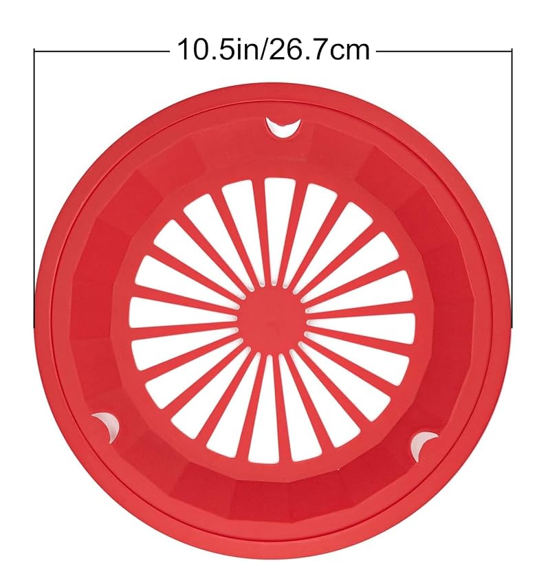 10-Inch Reusable Plastic Plate Holders Set of 24, Red – Heavy Duty Paper Plate Holders