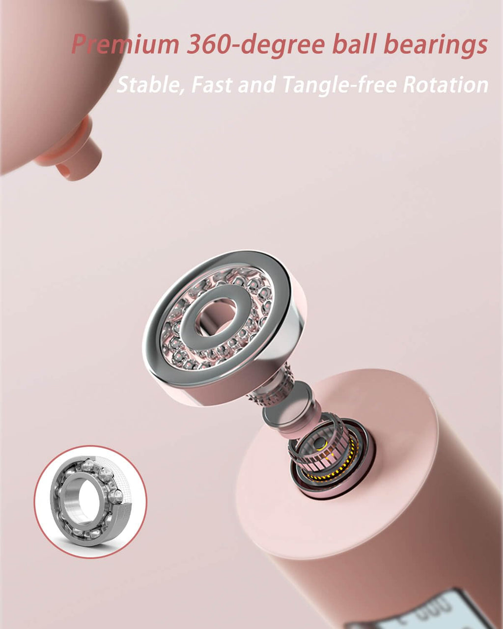 Jump Rope-Cordless & Corded Adjustable Jump Rope for Fitness with Large Ball for Home Gym & Travel for Men and Women (norope-pink)