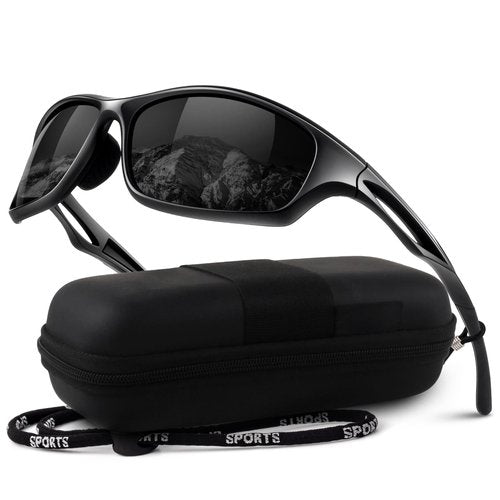 LINVO Polarized Sports Sunglasses Men Women UV400 Protection Wrap Around Goggles for Running Cycling Driving Fishing