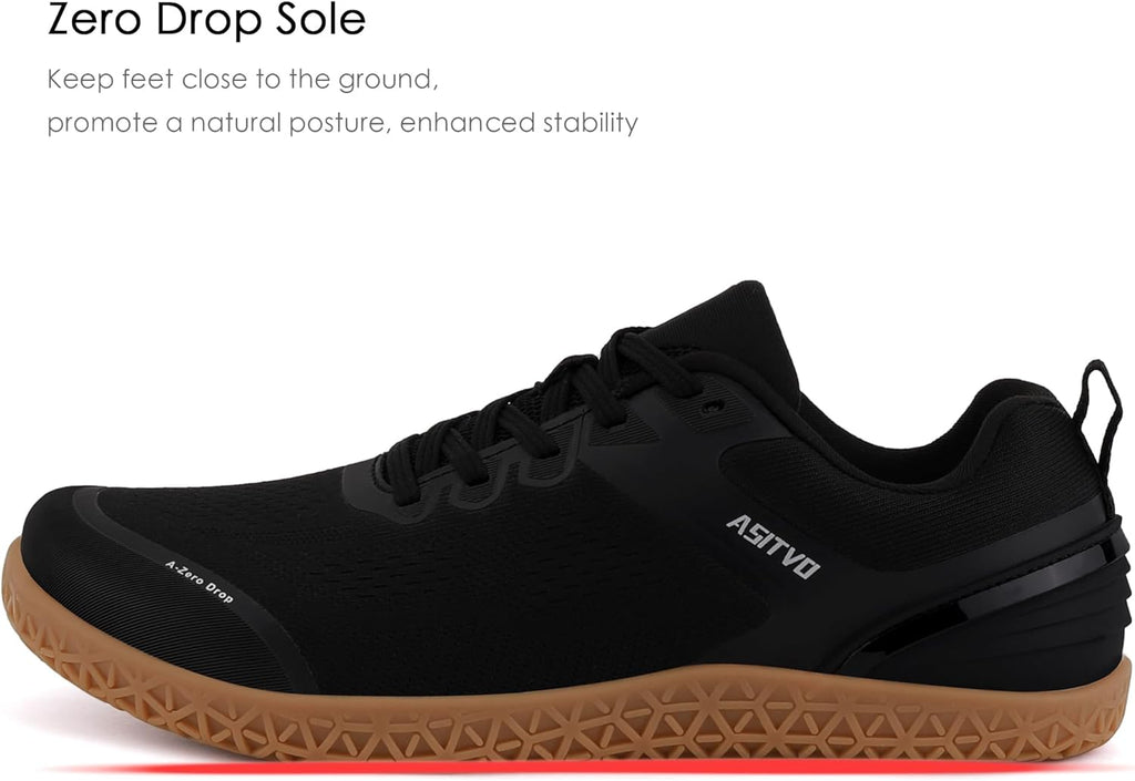 ASITVO Barefoot Shoes for Men - Minimalist Zero Drop Sneakers with Wide Toe Box | Colorful Knit Design