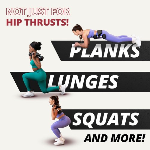 Bellabooty Premium Hip Thrust Belt - Adjustable Exercise Belt for Glutes & Squats, Hip Thrust Pad for Comfort, Versatile Gym Equipment for Home - Weightlifting Belt Support for Women - Gray