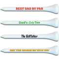 Best Dad Golf Tees or Best Grandpa Golf Tees - Set of 40 Golf Tees in Bulk - Best Dad by Par Tees - Golf Tee Gift Set