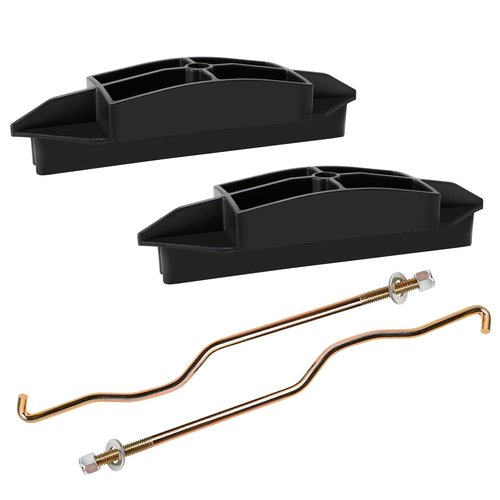 Roykaw Golf Cart Battery Hold Down Plate with Rods, Battery Holder Replacement Kit for Club Car Precedent (2004-2009) 48V Electric Models (4 × 12V Battery), Set of 2, OEM# 102534001, 102526801