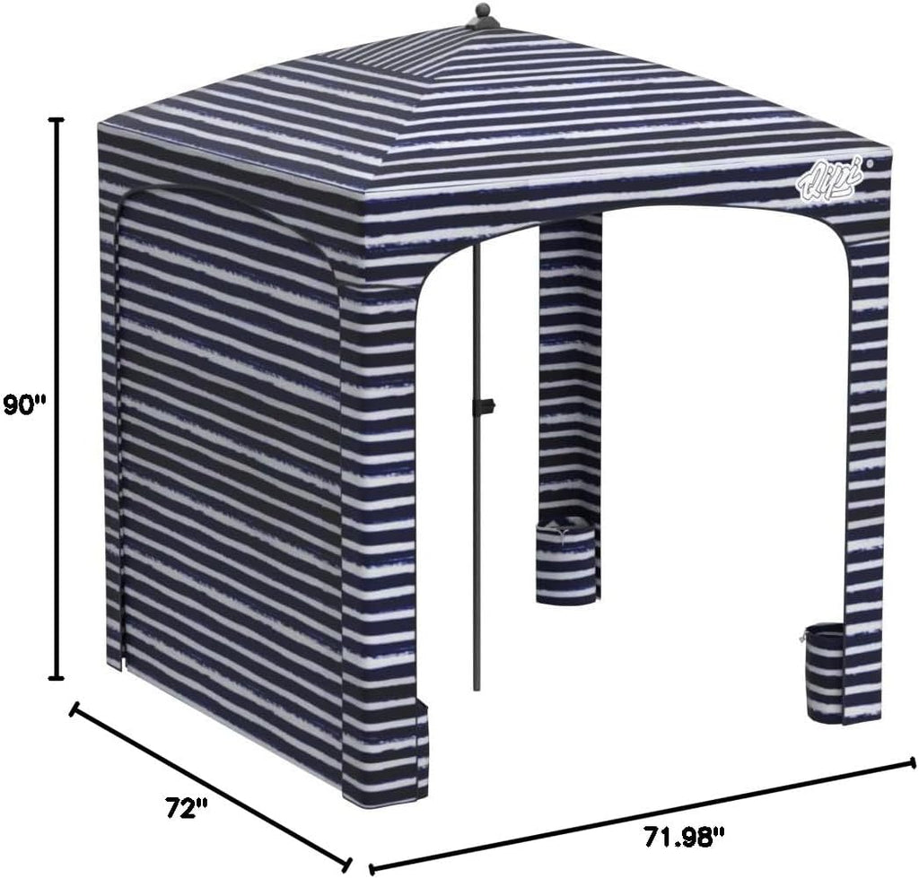 Qipi Beach Cabana - Portable 6' x 6' Waterproof Canopy with UPF 50+ UV Protection | Easy Setup Shade for Family & Friends