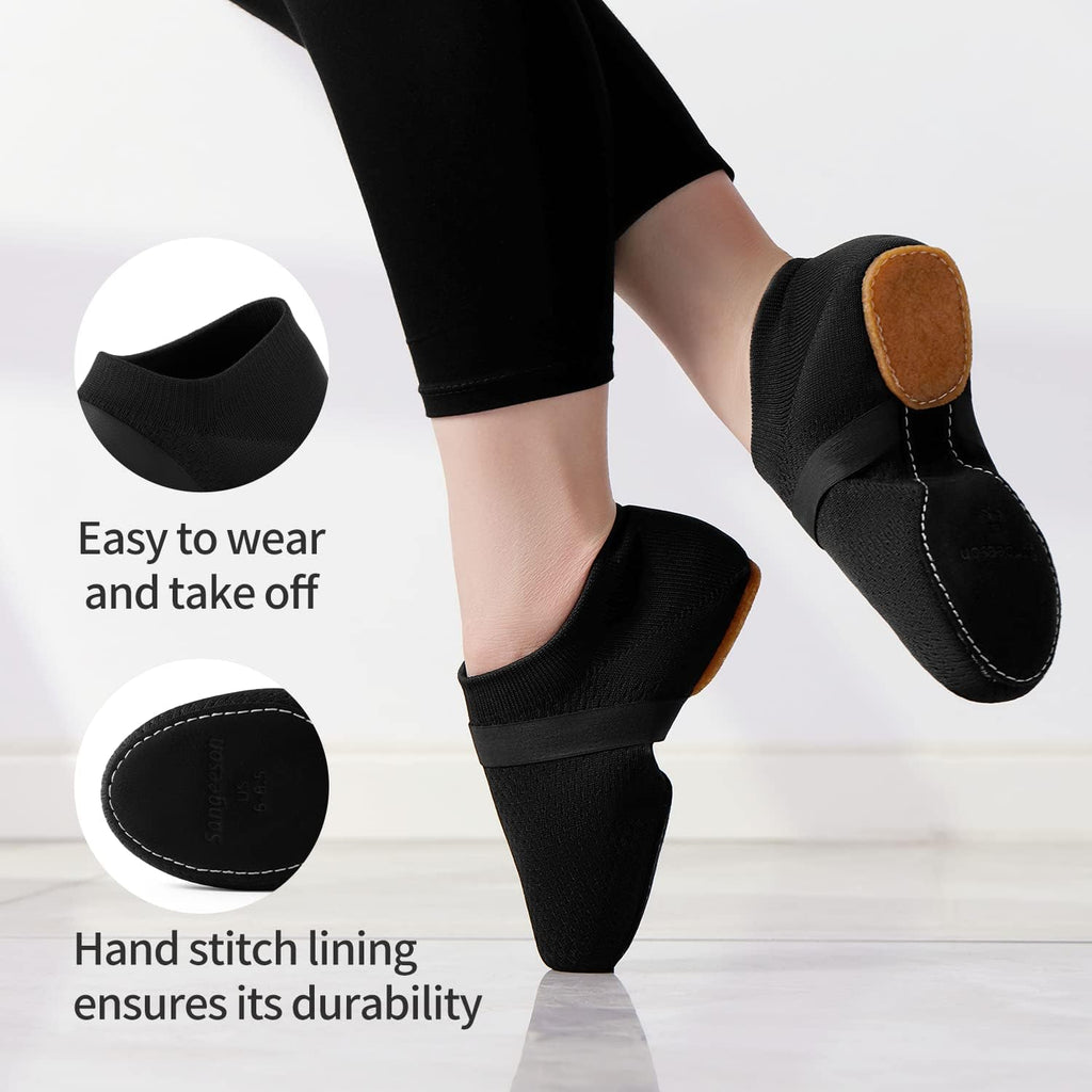 SANGEESON Jazz Shoes - Slip-On Dance Footwear for Men & Women | Comfortable & Stylish Design