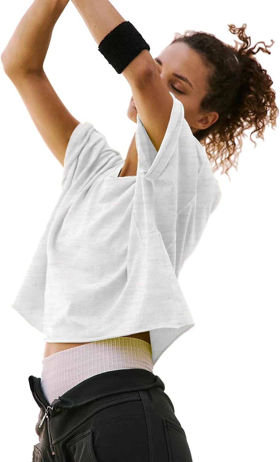 Skiennix Women's Crop Tops - Casual Short Sleeve Cotton Athletic T-Shirts for Summer | Yoga & Running