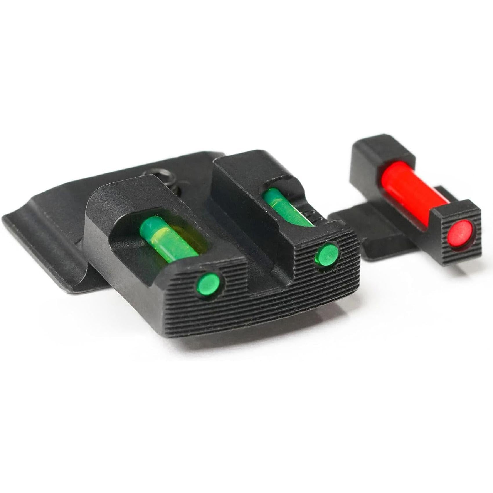 TAG PRECISION Tactical Gun Sights Compatible with Smith & Wesson M&P & M2.0 - Full Size & Compact (9mm, 40 S&W, 45 ACP) | Steel Nitride Coated Front & Rear Handgun Sights | Full Fiber (TSF)