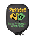 HOLLP 2PC Pickleball Paddle Covers Pickleball Make Retirement Great Again Funny Pickleball Paddle Pouch Gift (Make Retirement Great Again)
