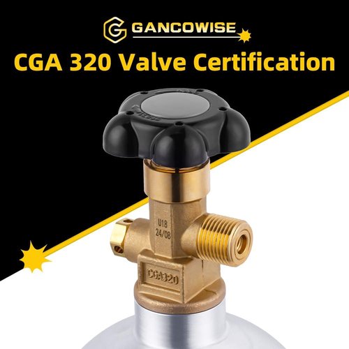 CO2 Tank - 2.5lb Aluminum Gas Cylinder | DOT Approved with CGA 320 Valve for Kegerators