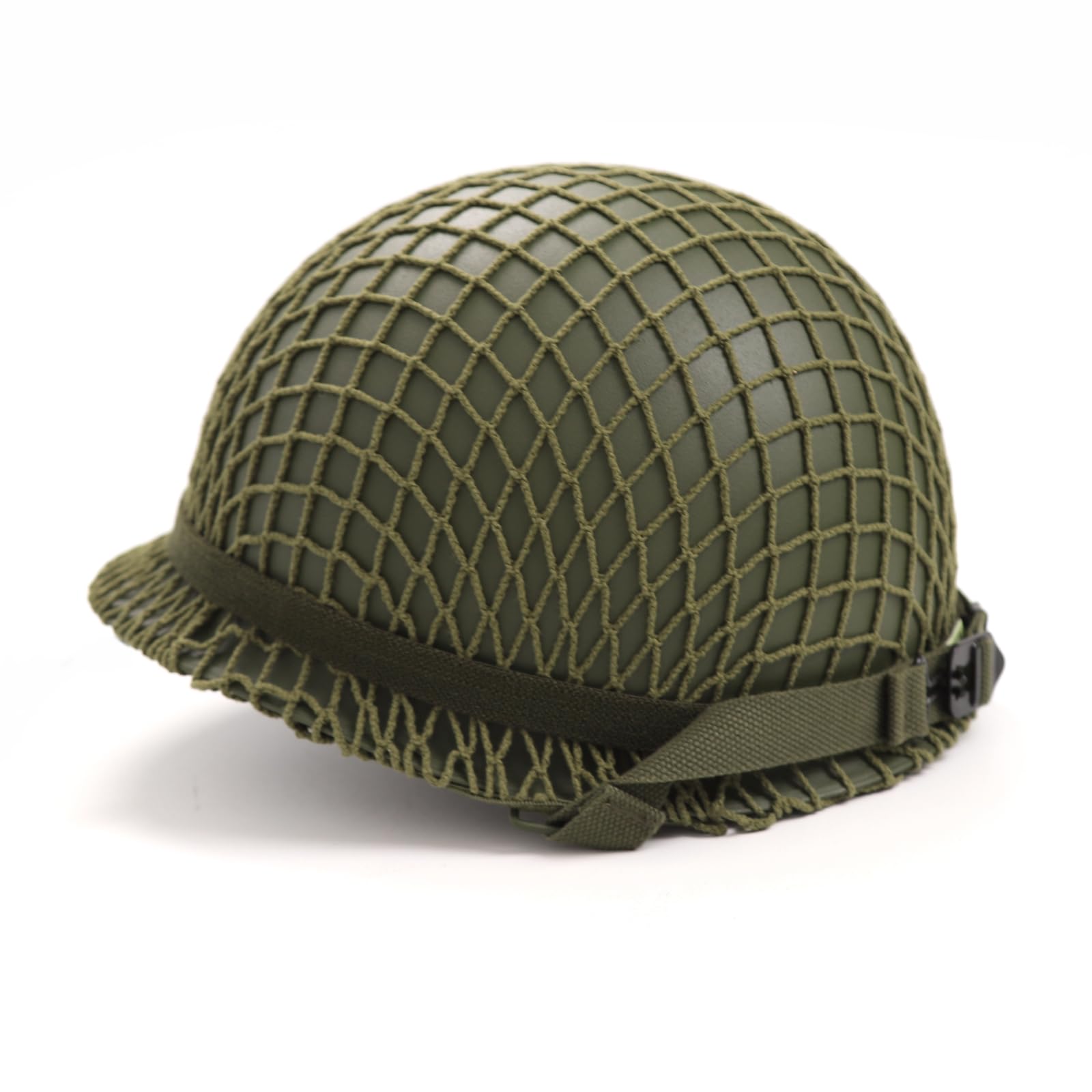 WW2 WWII US M1 Helmet Fixed Bale with Chin Strap WWII Style Double Shells Reproduction (Helmet)