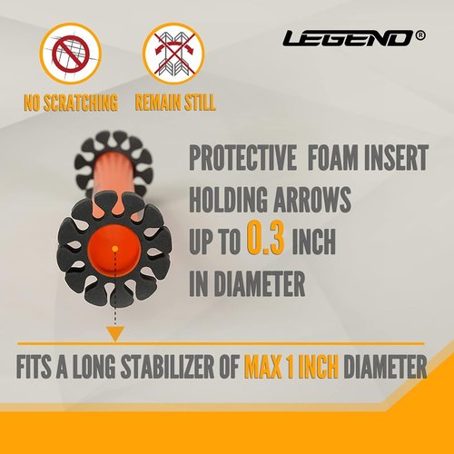 Legend Arrow Tube Case - Adjustable Holder for Hunting & Target Shooting | Extendable Design with EVA Foam Separators for 12 Carbon Arrows