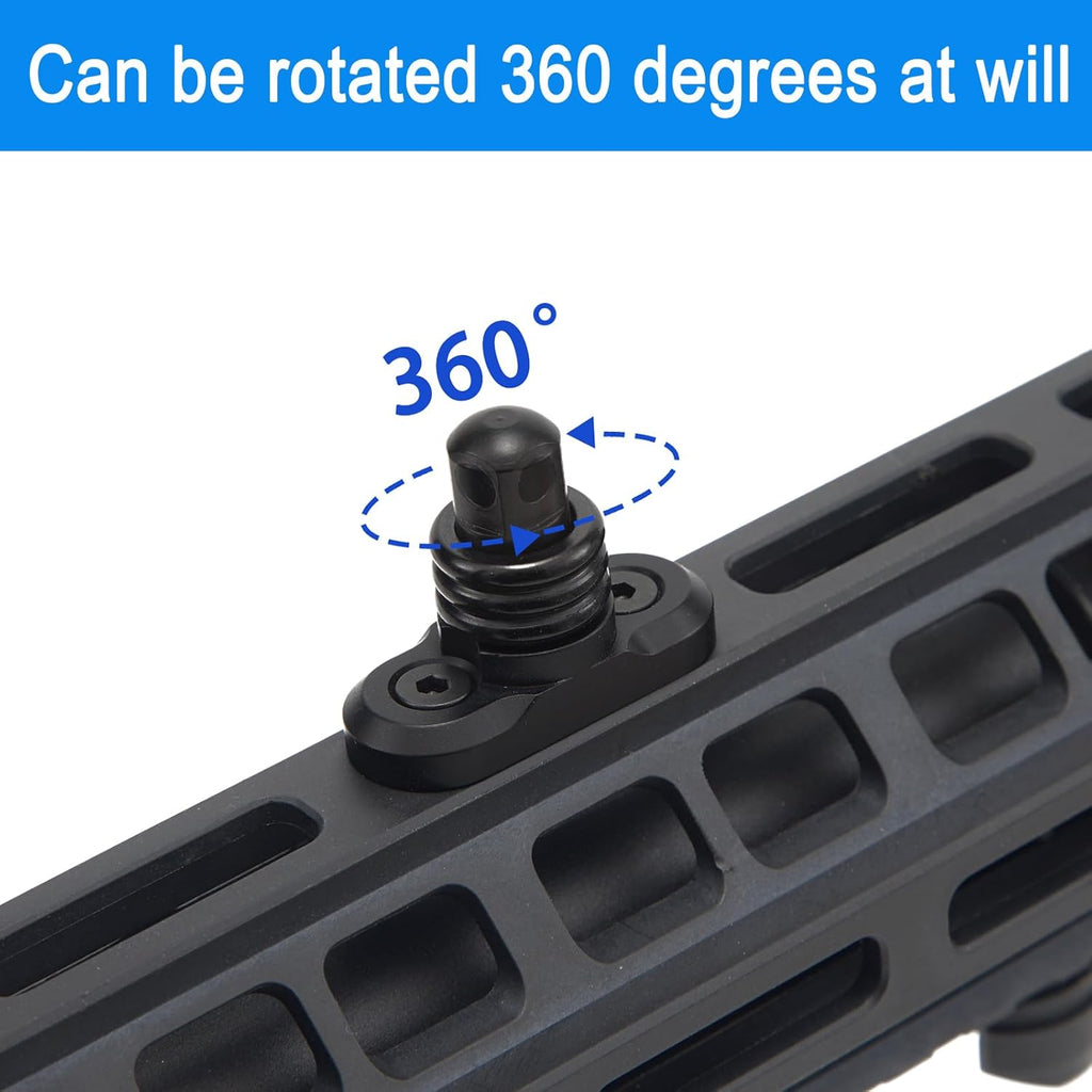 QD Sling Swivel Stud - Heavy Duty Steel Quick Detach Sling Mount with Button | Durable Design