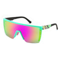 FEISEDY Sunglasses Mens Polarized Women Oversized Flat Top Square Cycling Fishing Golf Hiking Vintage Sun Glasses B2367