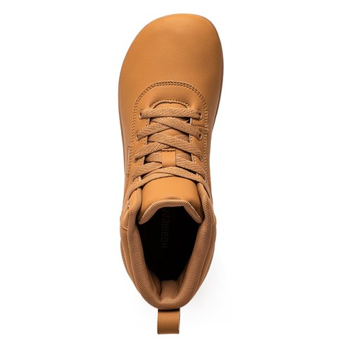 HOBIBEAR Women's Wide High-Top Barefoot Sneakers | Men's Mesh Lined Comfortable Ankle Bootie | Minimalist Zero Drop Sole Brown, 8 Women/6.5 Men