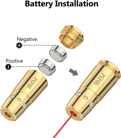 MidTen Bore Sight Laser - 9mm, 223, 5.56mm, 30-06, 25-06, 270 - Accurate Boresighter with Batteries