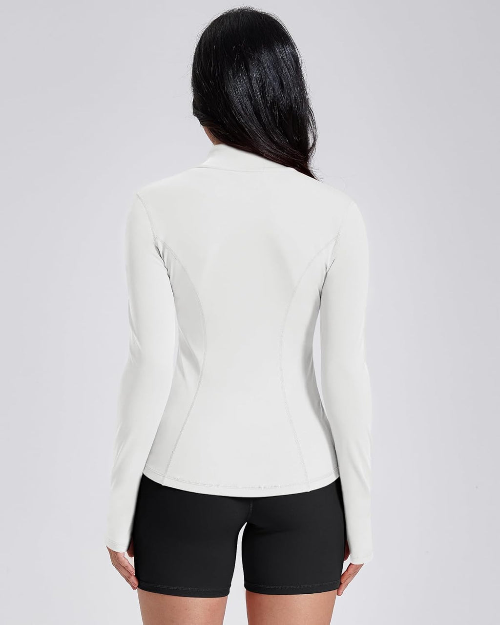 AVGO Women's Lightweight Workout Jacket - Slim Fit Athletic Zip-Up with Pockets & Thumb Holes