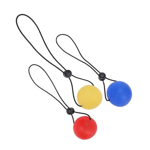 3 Pieces Secure Stress Balls on a String, Climbing Ball Hand Training Device, Hand Exercise Strengthening Rehabilitation