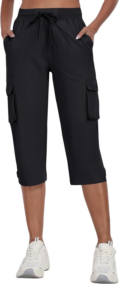 MoFiz Women's Cargo Capris Pants - Lightweight Quick-Dry Travel & Hiking Pants | Summer Comfort