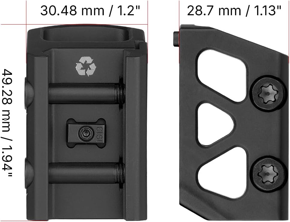 OSP-157 Picatinny Riser Mount - Red Dot Adapter Plate for Osight X, RMR/407C/507C | 1.134" Saddle Height