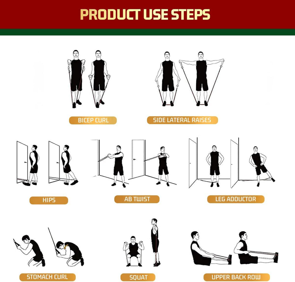 VEICK Resistance Bands - Versatile Workout Bands with Handles for Men & Women | Home Fitness Equipment
