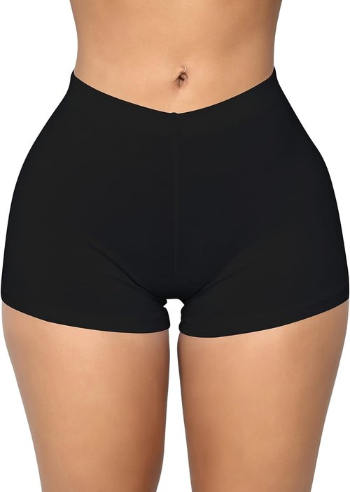 BORIFLORS Women's Booty Shorts - Sexy Elastic Waist Gym Biker Shorts for Ultimate Comfort