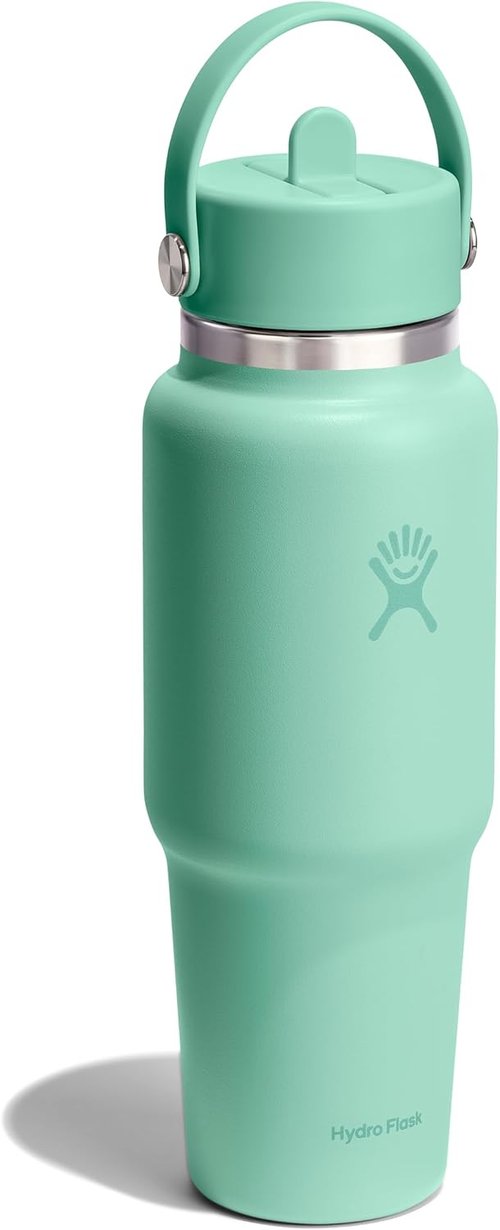 Hydro Flask Travel Water Bottle - Insulated Stainless Steel - 32 Oz Mermaid Green, Leakproof Design