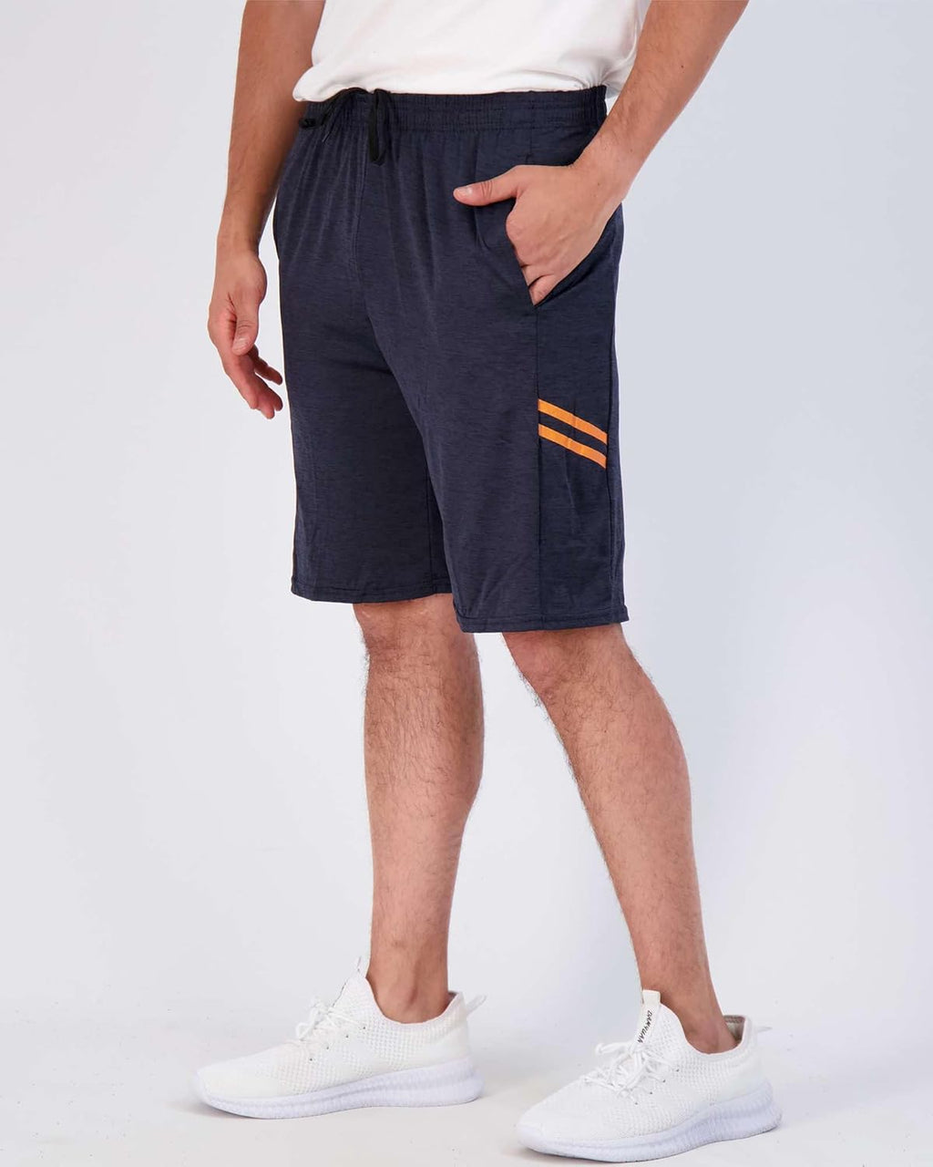 Real Essentials Men's Dry-Fit 9" Shorts - 5 Pack for Gym, Basketball, Running & Casual Wear