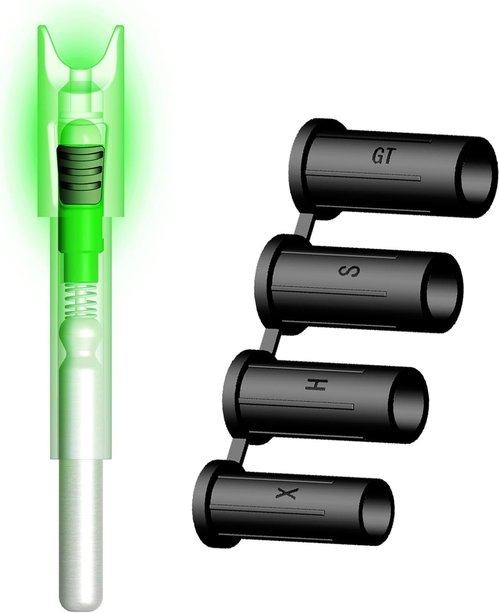 G Lighted Nocks - 6PCS Mini Crossbow Bolts with Half-Moon Design | Fits .165 to .246 Diameter